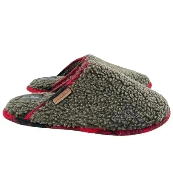 New Eddie Bauer mens slippers size 11 44 gray red plaid
Wool Christmas holiday